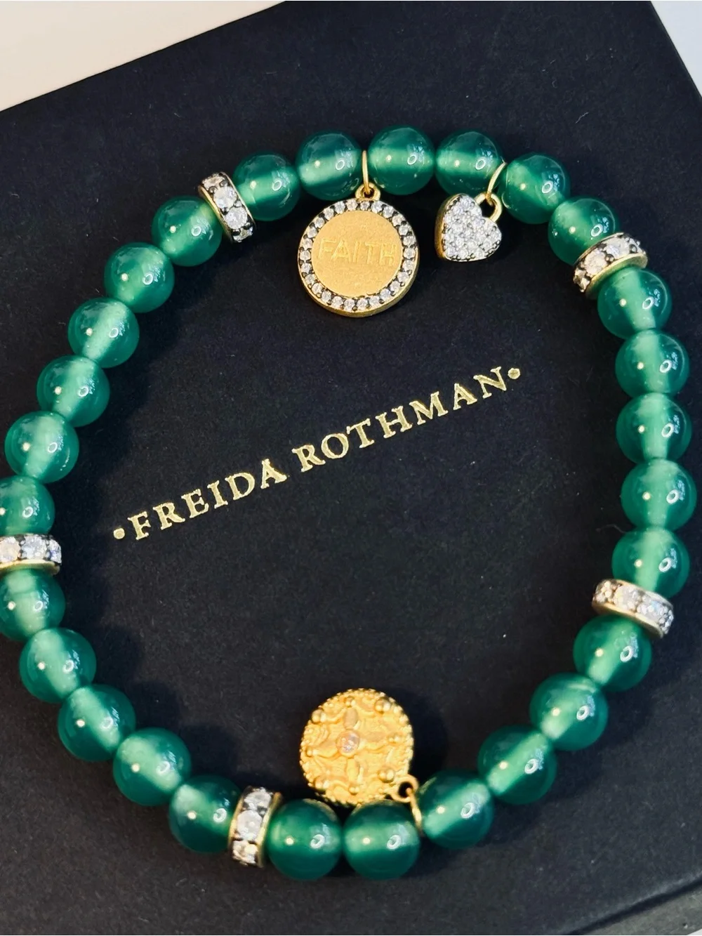 FREIDA ROTHMAN THE FAITH BEADED STRETCH BRACELET